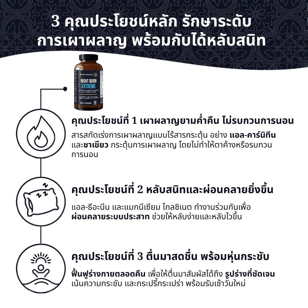 ผลิตภัณฑ์เสริมอาหารไนท์ เบิร์น เอ็กซ์ตรีม - 60 แคปซูล